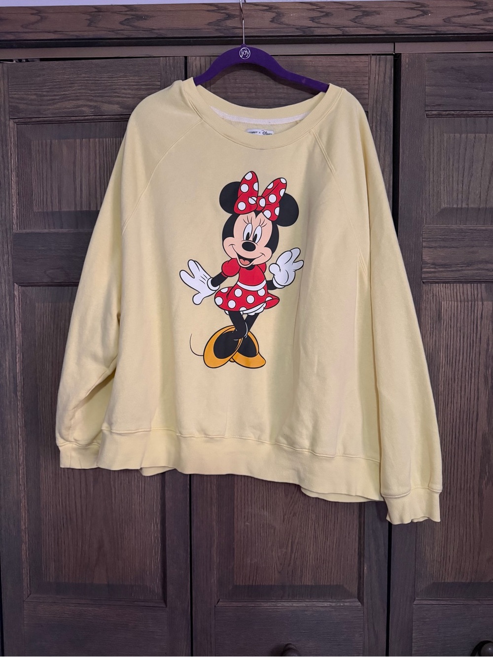 Old Navy Disney Yellow Minnie Mouse Graphic Sweatshirt